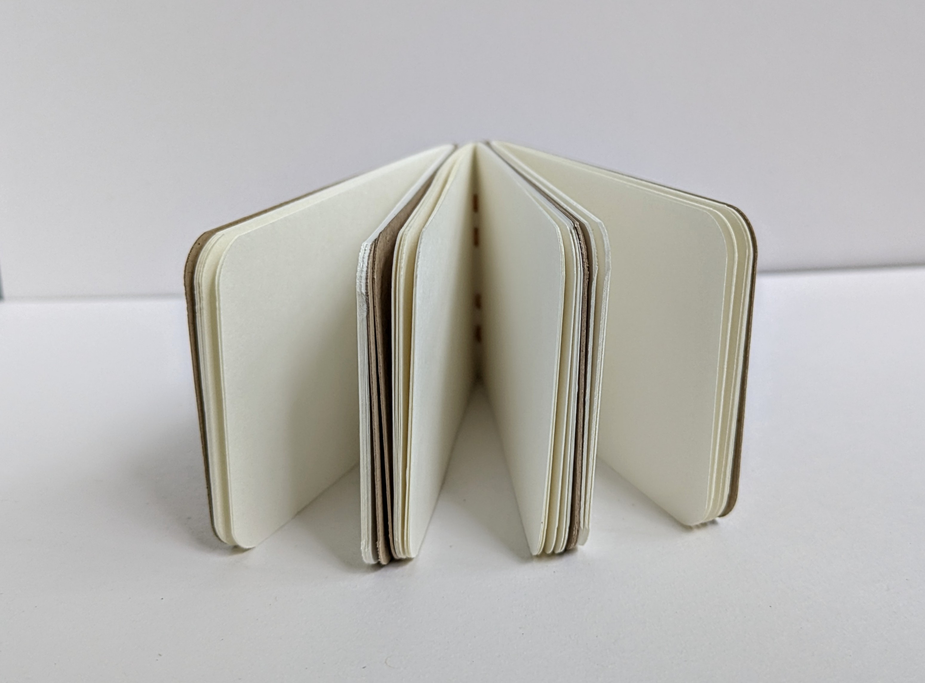 Wallet Notebooks product inside image for Speckletone Kraft Brown with Meringue